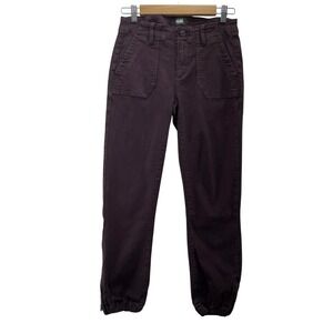 Paige Mayslie Jogger Womens Pants‎ Maroon Utility Pockets Size 26 Pull On